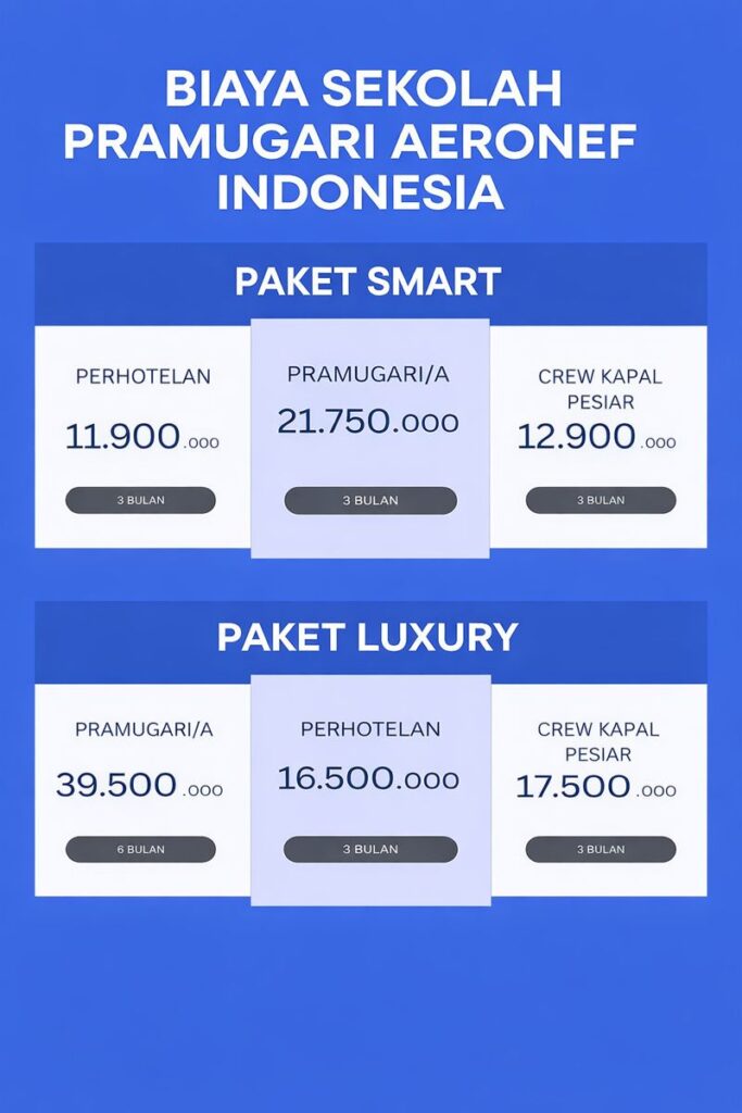 Biaya Sekolah Pramugari dari Awal Sampai Lulus