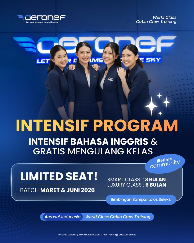 Sekolah pramugari words class cabin crew training