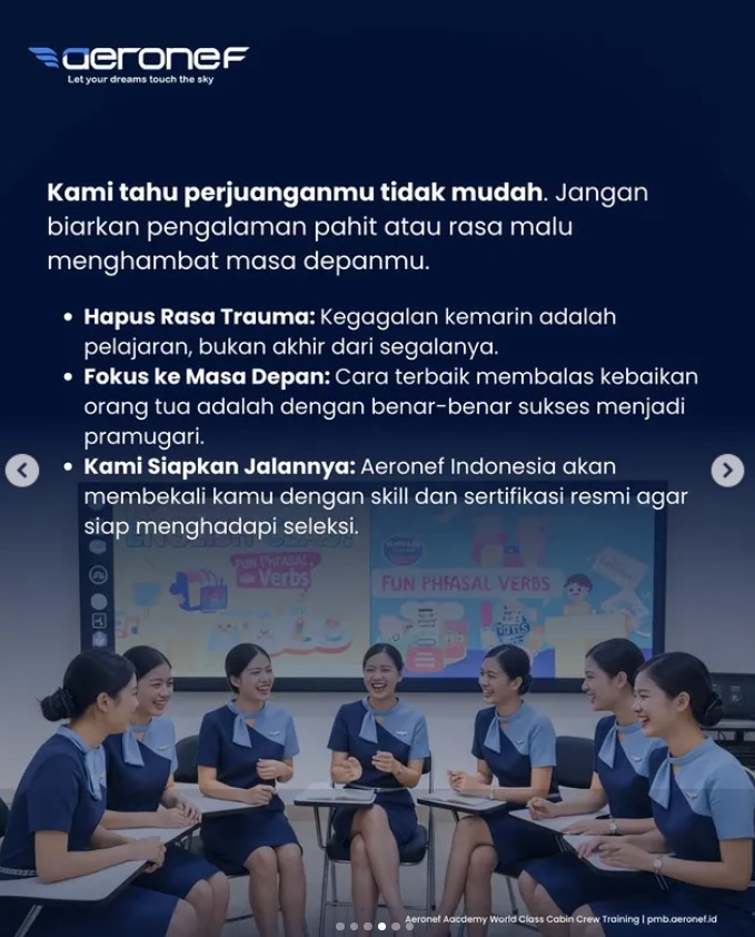 panggilan sekolah pramugari gratis