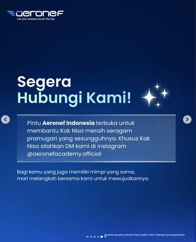 sekolah pramugari gratis adalah bentuk empati