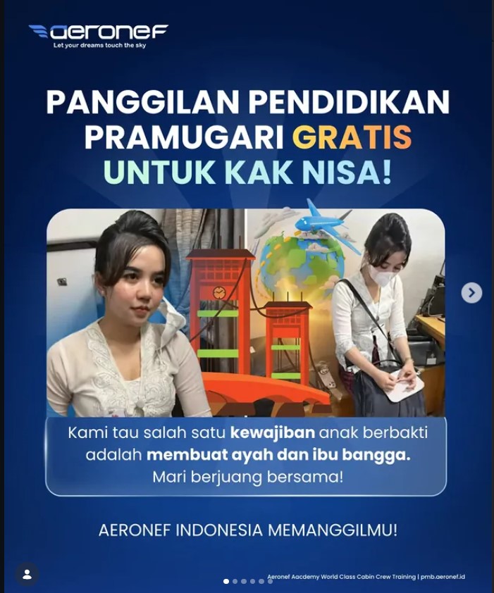 sekolah pramugari gratis